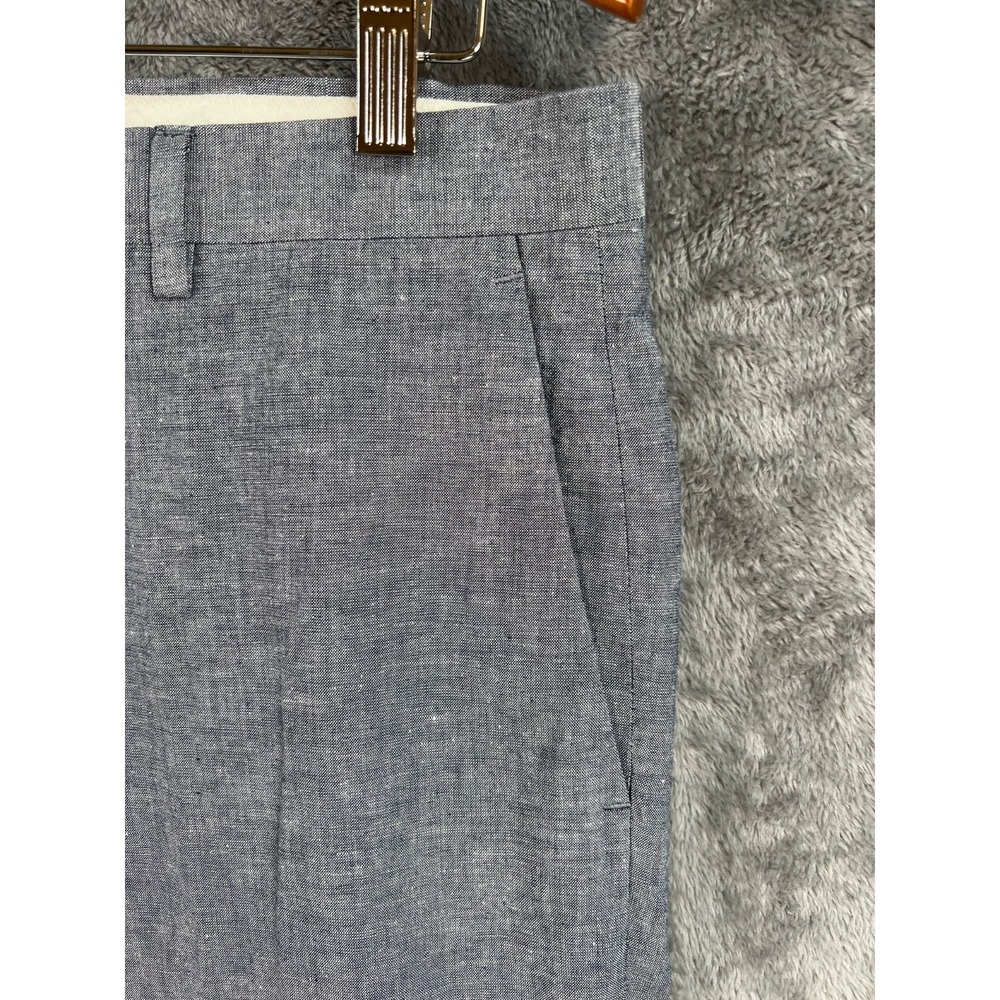 J Crew Ludlow Pants Mens 34x34 Gray Linen Blend Somelos Tapered Dress Slim NWT - Picture 9 of 14